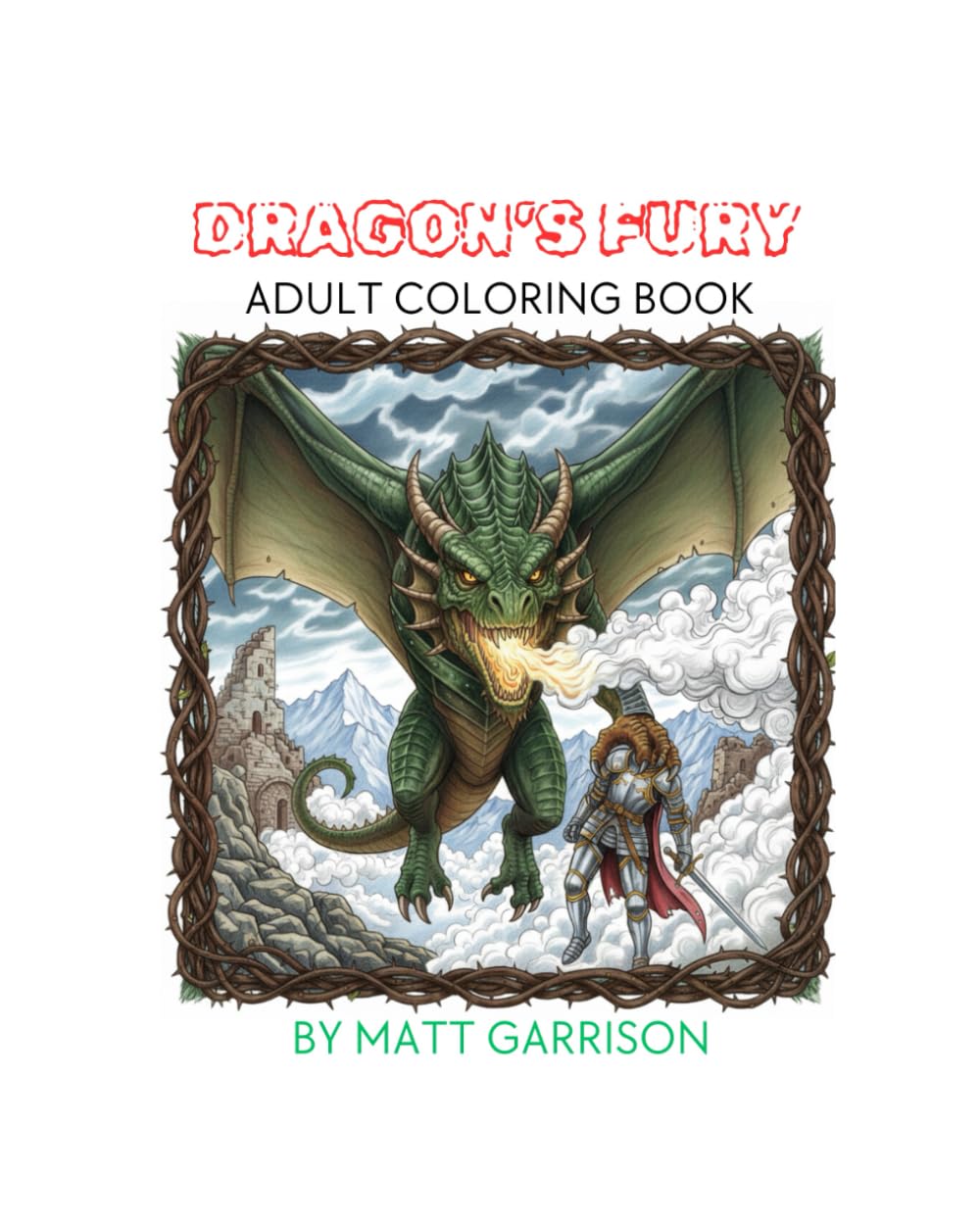 Dragon's Fury: Adult Coloring Book