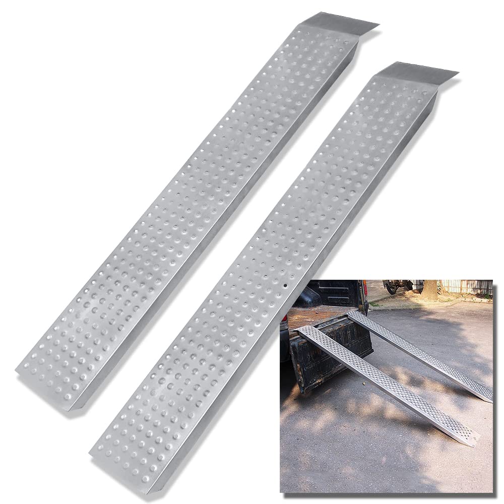 XMTECH Rampa najazdowa do 400 kg, stal ocynkowana, rampa załadunkowa, 160 x 22,5 x 4,5 cm, srebrna szyna najazdowa do samochodu, motocykla, ATV, samochodów osobowych