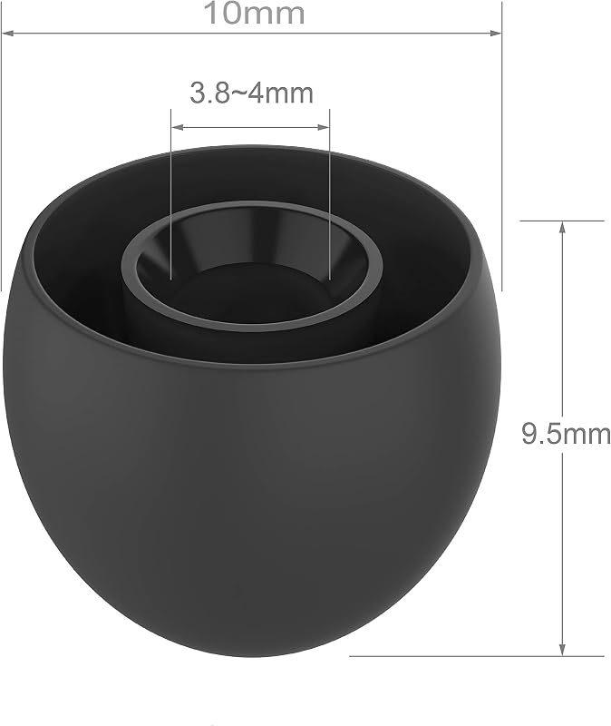 10 Pairs Small Size Only Silicone Replacement Earbud Ear Buds Tips 3.9mm - 4mm Connection Point
