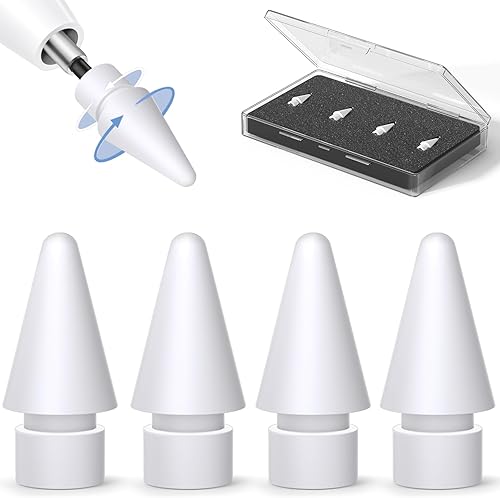 Puntas de repuesto para Apple Pencil Pro/Pencil de 2ª generación, lápiz de 1ª generación, lápiz USB-C (paquete de 4)