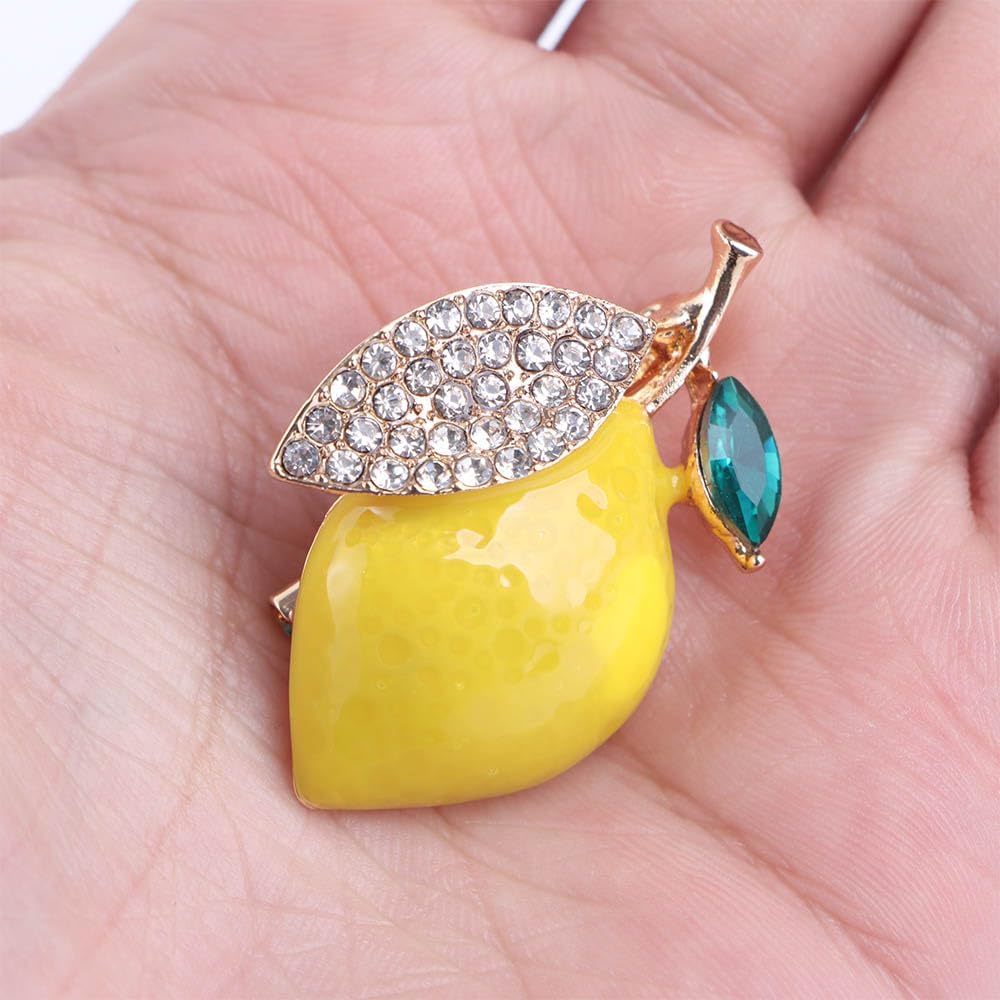 8 Pcs Lemon Brooches Pin Badge Enamel Pins Alloy Brooches Lapel Pin Clothing Accessories Fashion Jewelry For Female Male