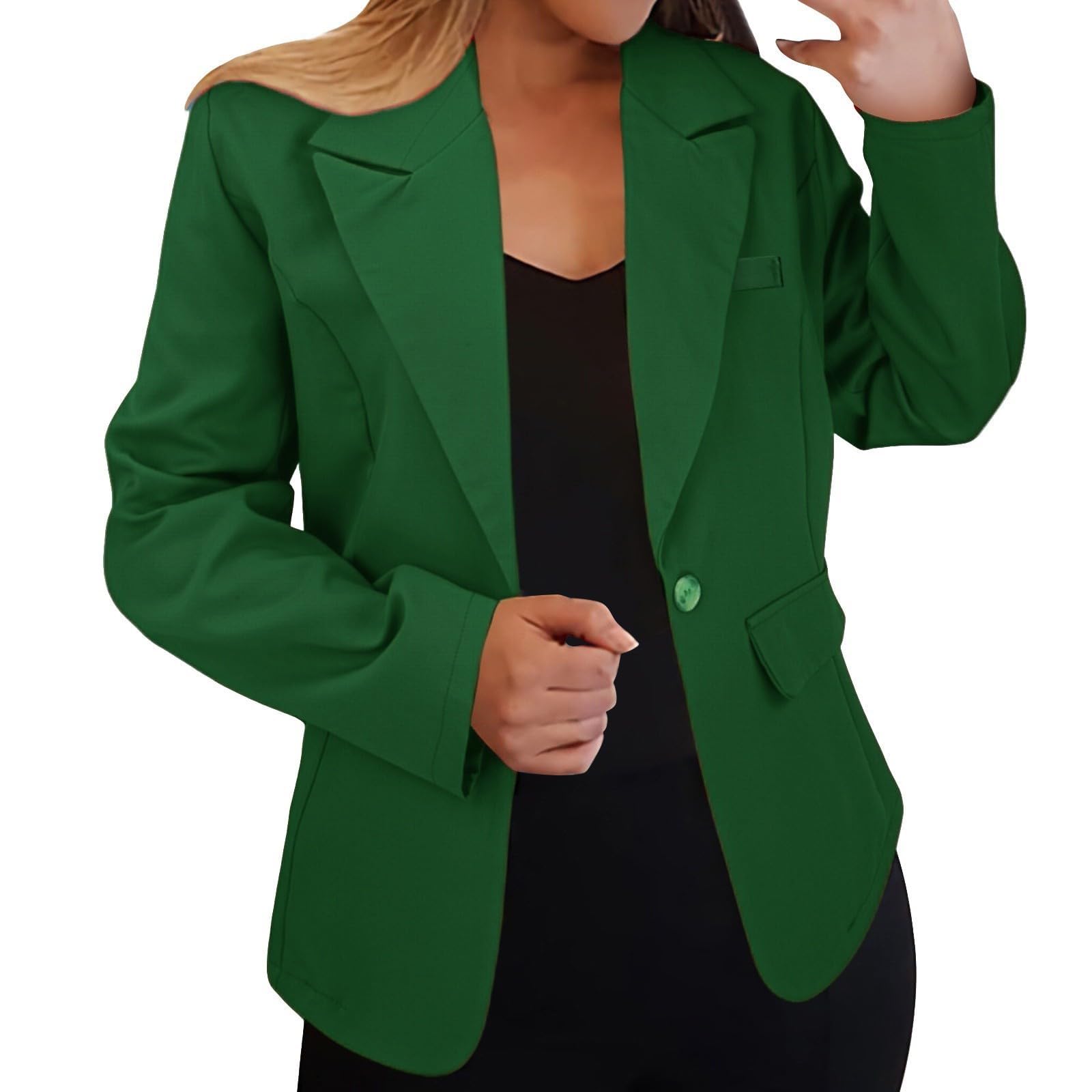 Blazers for Women Business Casual Open Front Work Office Cardigan Suit Lightweight Plus Size Jackets with Pockets