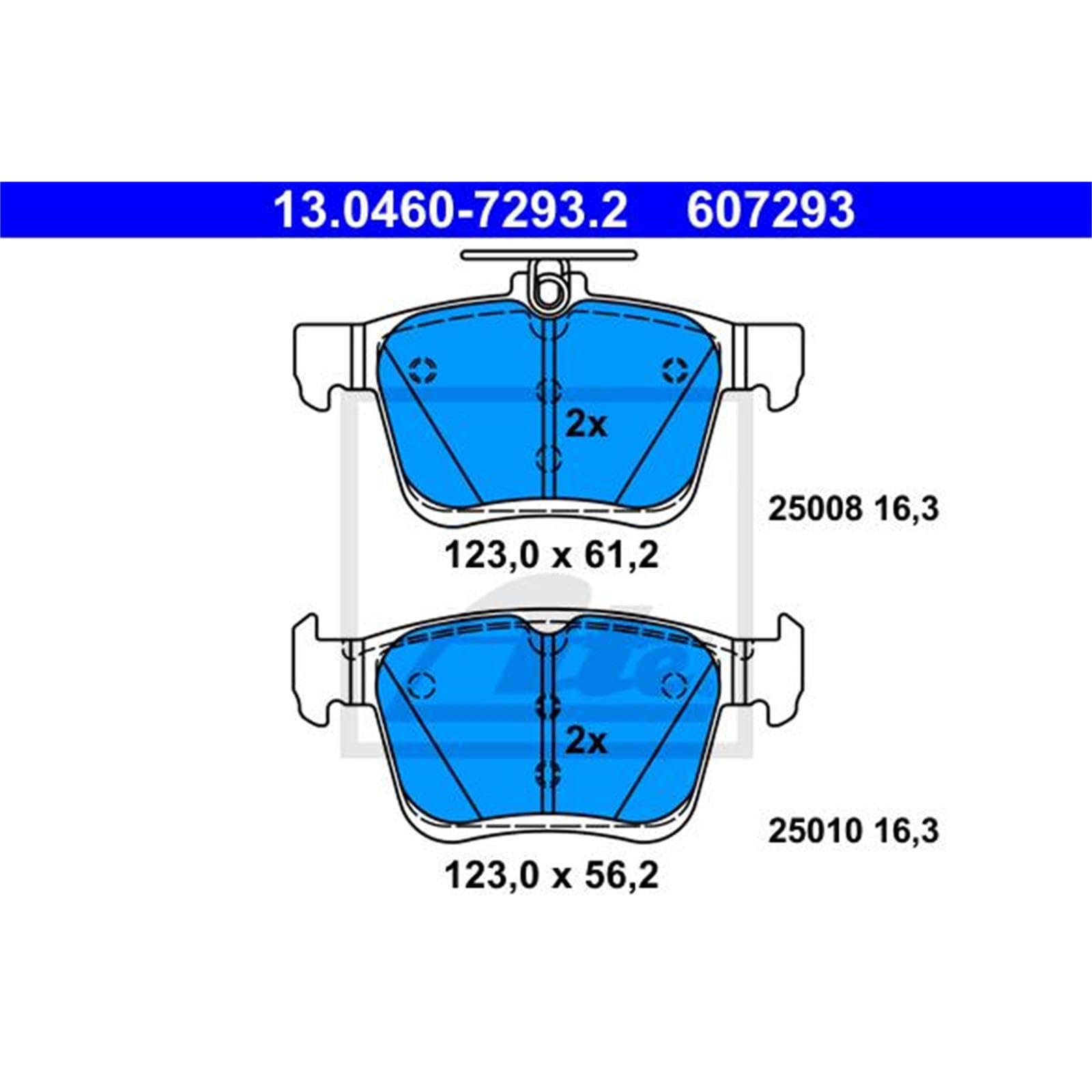 Ate 13.0460-7293.2 Pastiglia Freno