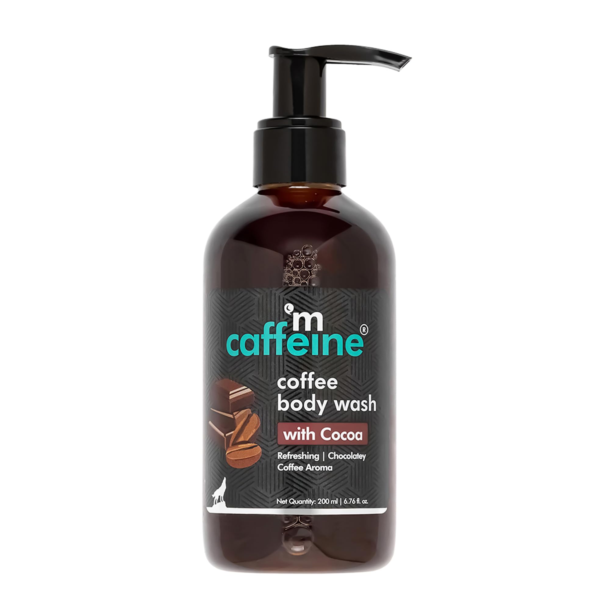 Coffee Body Wash with Cocoa for Refreshed & Moisturized Skin | Irresistible Chocolate Aroma | Vitamin E Rich Body Cleanser for Supple Skin | Sulphate Free Body Wash for Men & Women - 200 ml