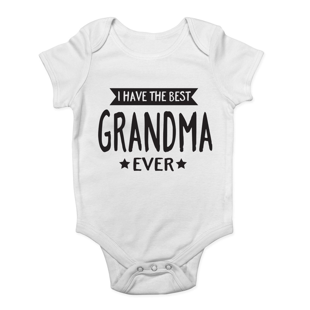 Shopagift Boys White I Have The Best Grandma Ever Cute And Girls Baby Vest Bodysuit