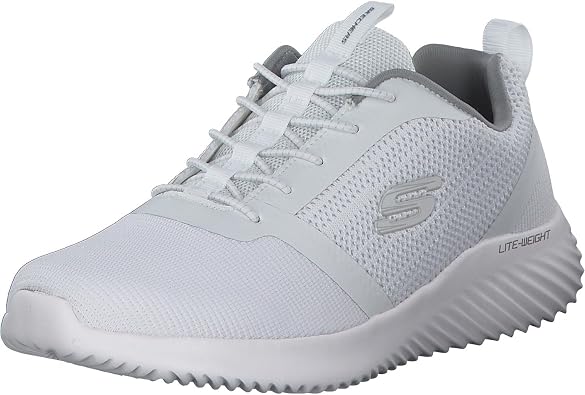 Skechers Men's Bounder Trainer, White, 8 UK