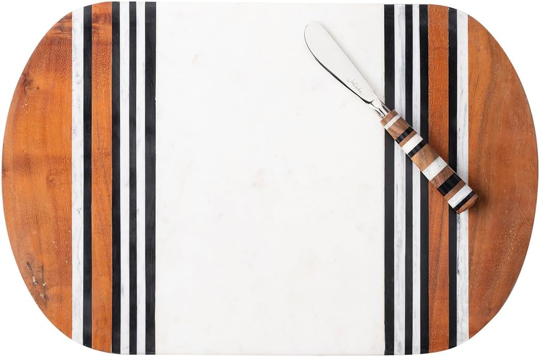 Juliska Stonewood Stripe 15" Serving Board with Spreader