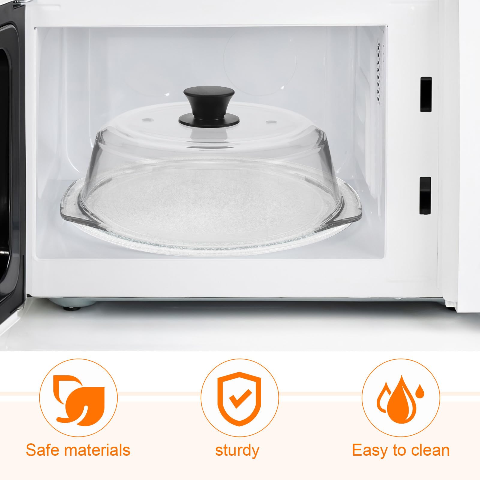 Vidrio Tapa Antisalpicaduras con Ventilación para Microondas