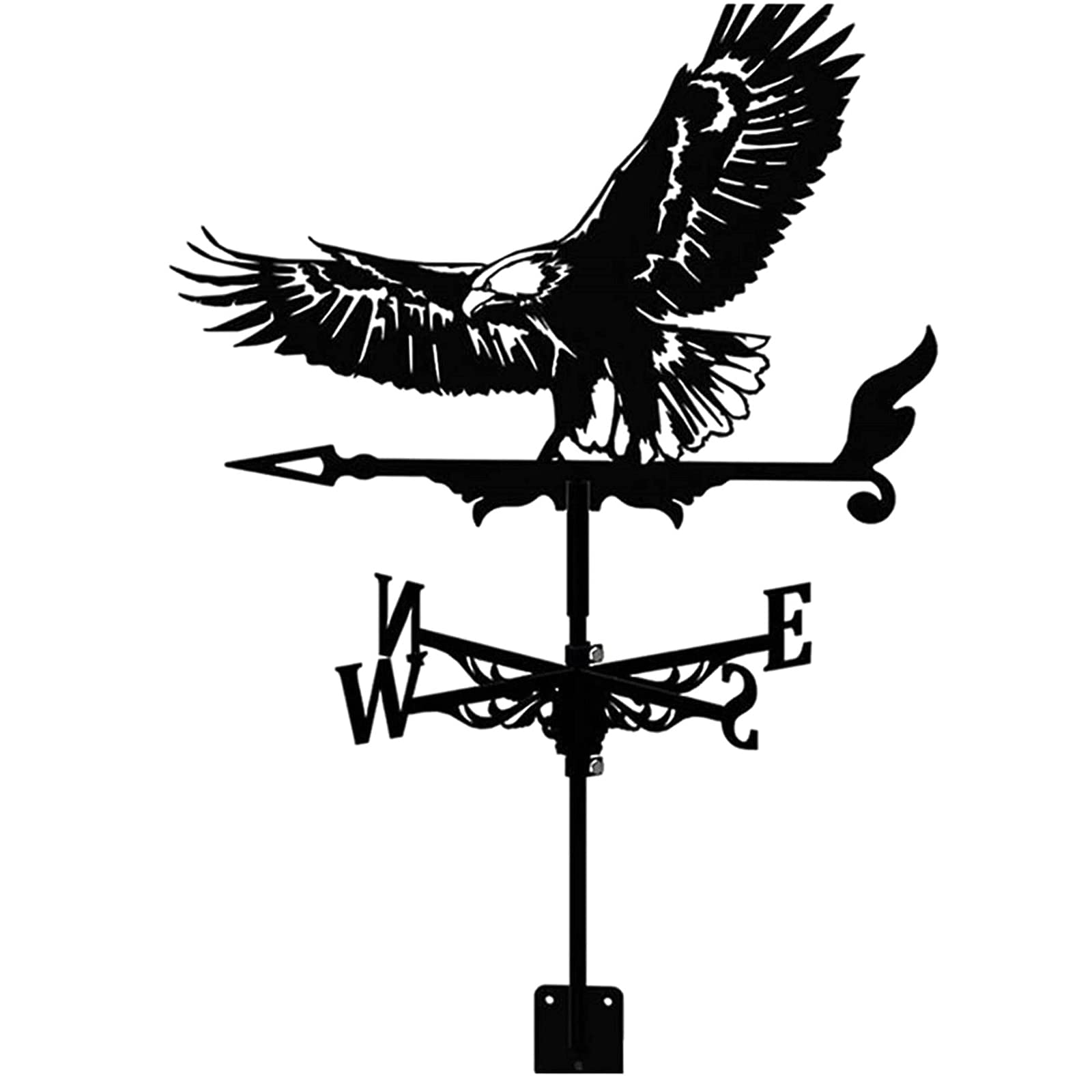 TAXXII Metal Bracket Wind Vane For Yard Stainless Steel Farm Retro Weathervane Direction Indicator, Measuring Tools