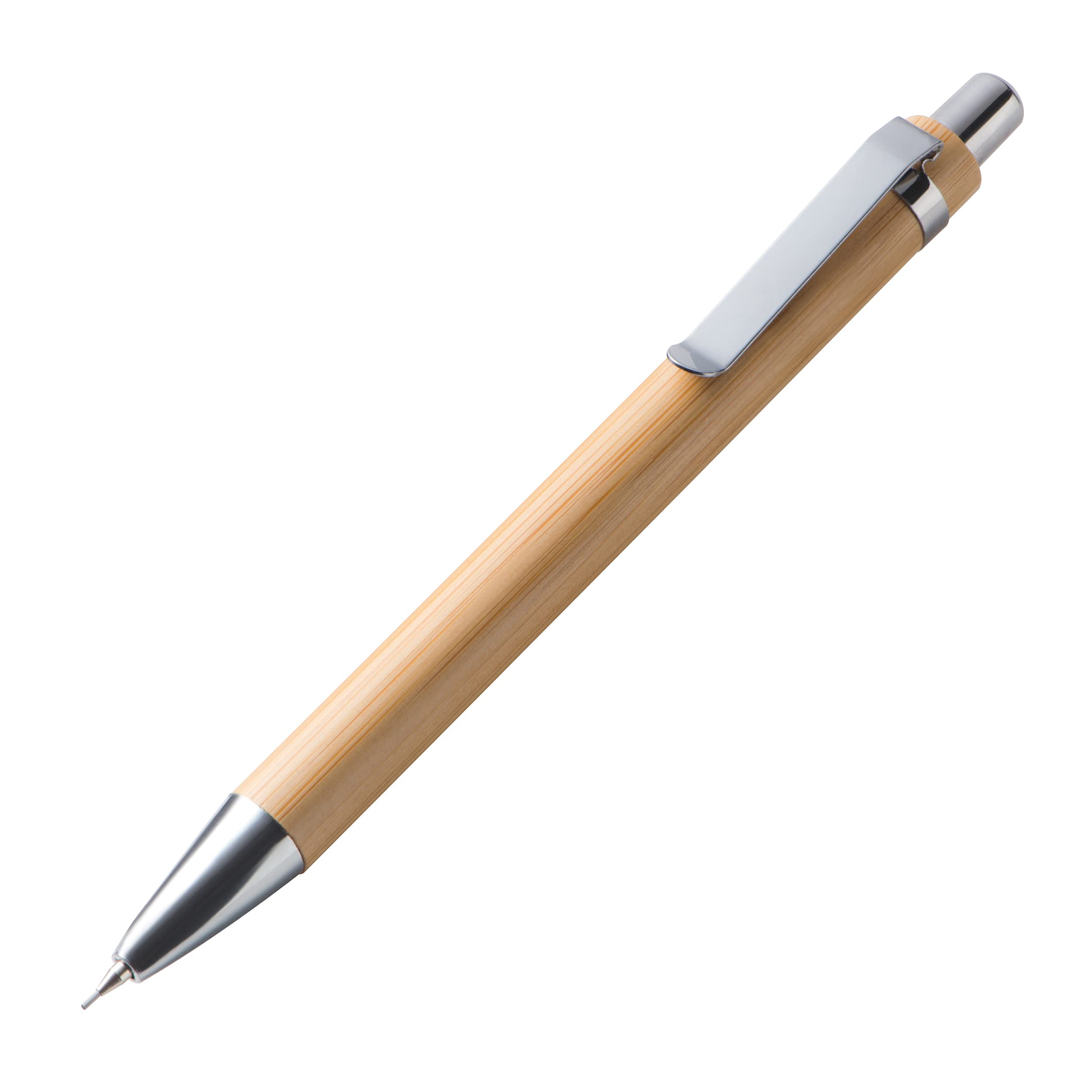 Bambus Schreib-Set Mit Gravur – Kugelschreiber & Touchpen, Blauschreibende Großraummine