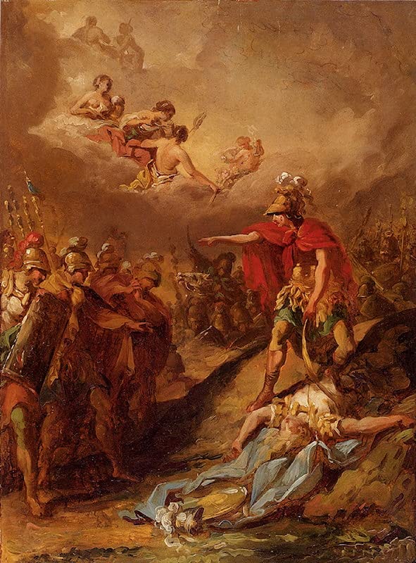 Impression d'art la Mort de Pallas Jacques Henri Sablet - Tableau Vintage 60x90cm