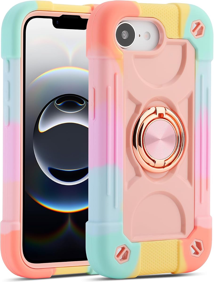 MARKILL Compatible with iPhone 17e/iPhone 16e Case with Stand, Military Grade Drop Protection Full Body Rugged Heavy Duty Case 3 in 1 Protective Durable Cover for iPhone 16e/17e