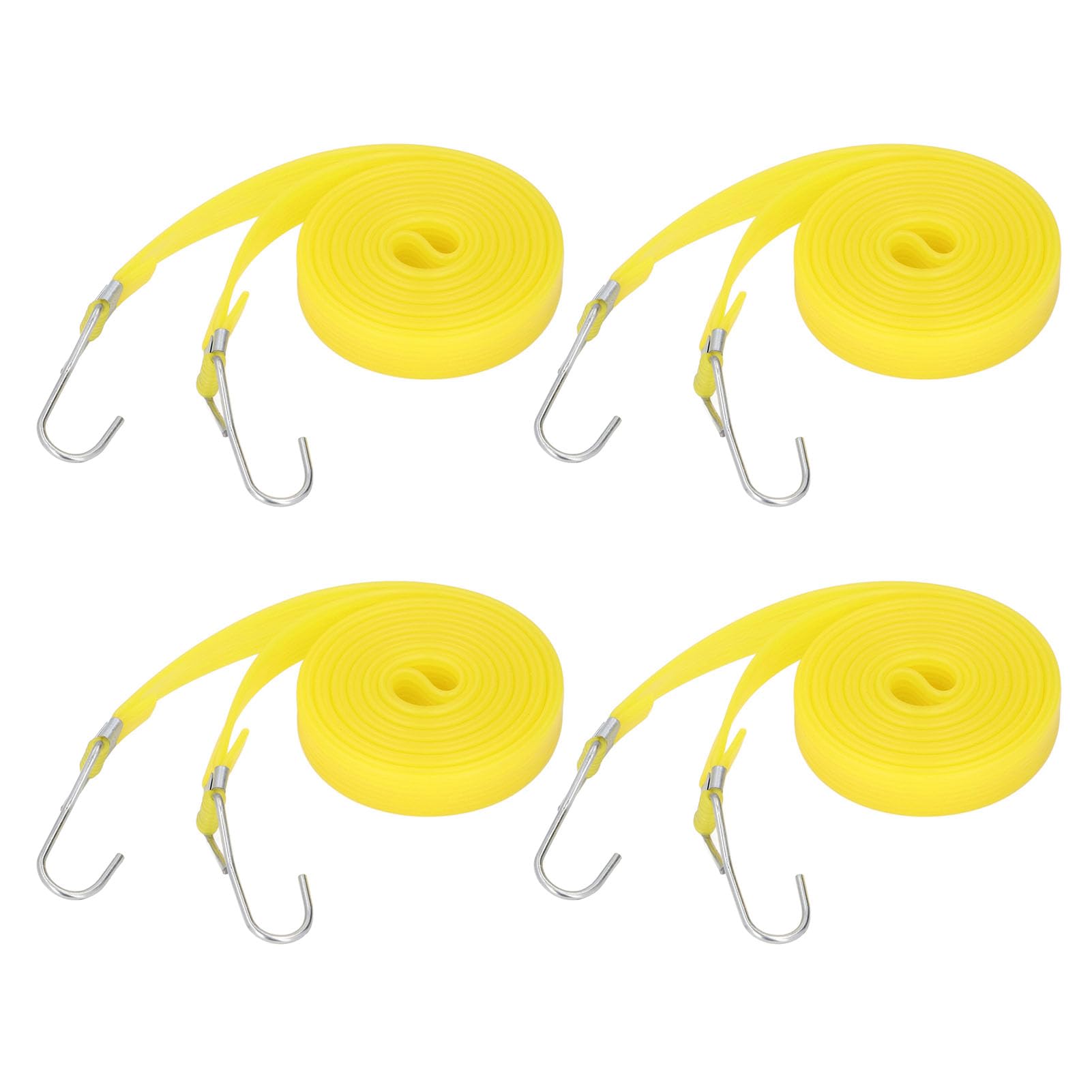 Generic Lot de 10 tendeurs robustes d'extérieur PEP de 2 cm de large, conçus pour sécuriser les marchandises sur les voitures, motos, cordes d'arrimage faciles et fiables (4 m)