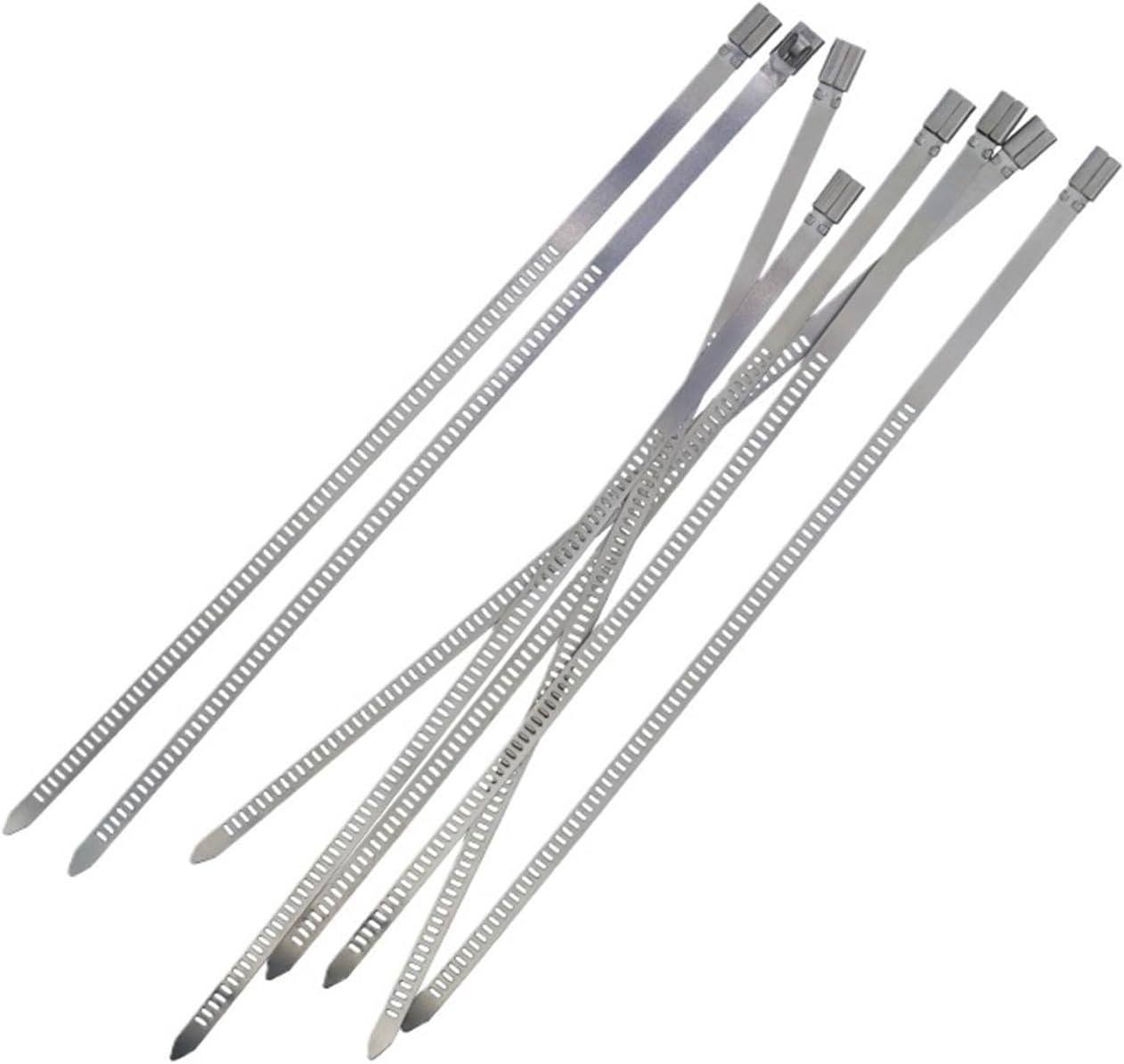 ステンレス製金属ケーブルタイ 100個 7*1200mm ステンレス製タイバー