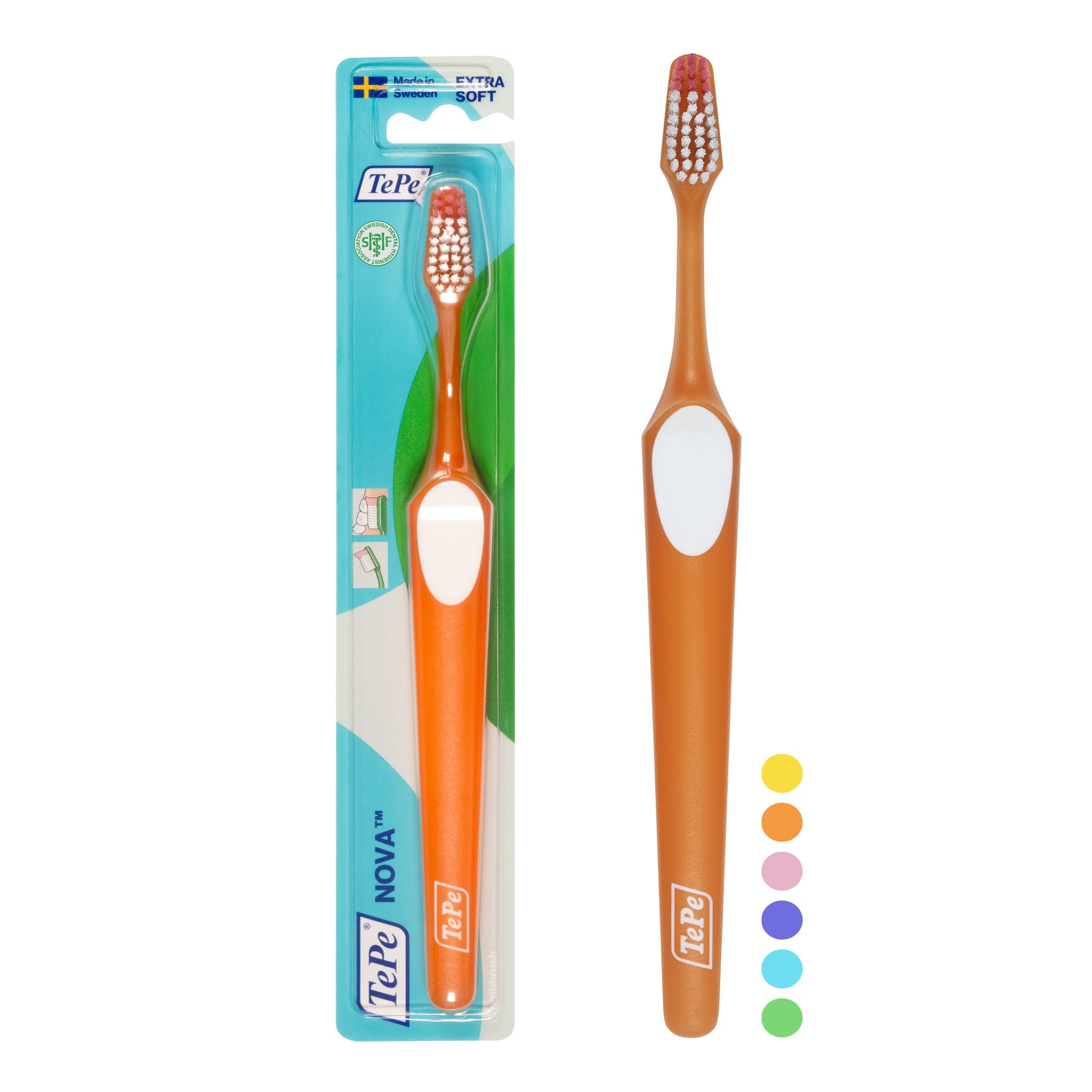 TePe Nova Toothbrush, Extra Soft, Assorted Colours, 1pc