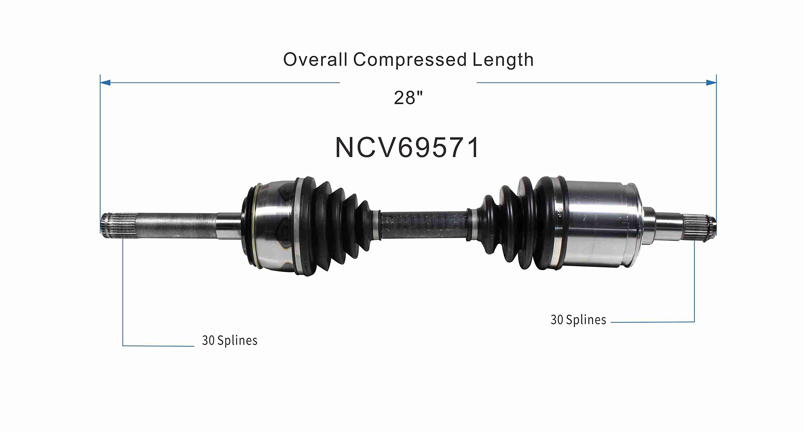 Amazon.com: GSP NCV69571 CV Axle Shaft Assembly - Left or Right