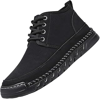 Botas para hombre con punta de ala, clásicas antideslizantes, para exteriores, ligeras, resistentes a la abrasión, tobillos, montañas, correr, zapatillas deportivas, de piel, para caminar