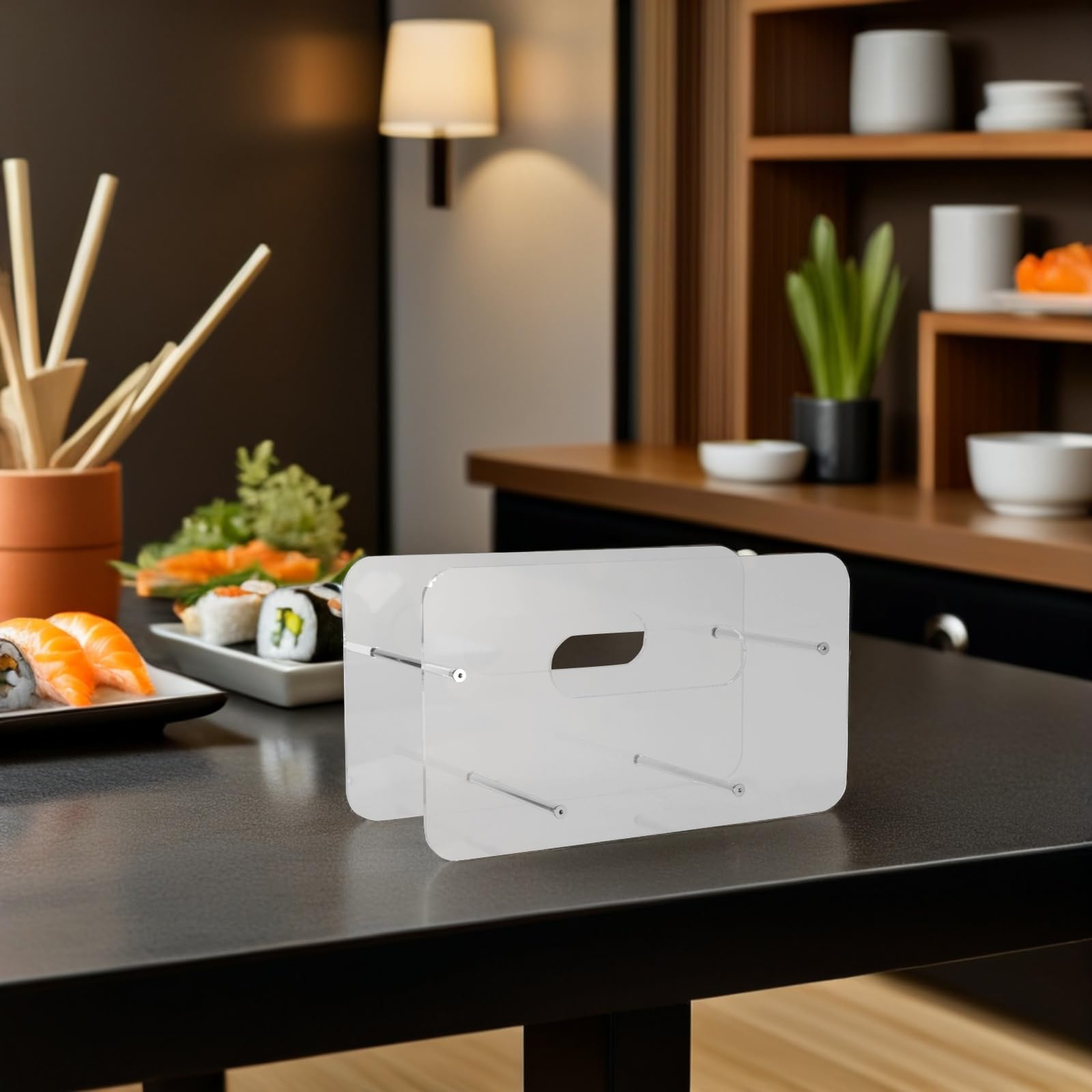 Veemoon Dispensador de Platos de Papel Acrílico para 7-12 Pulgadas