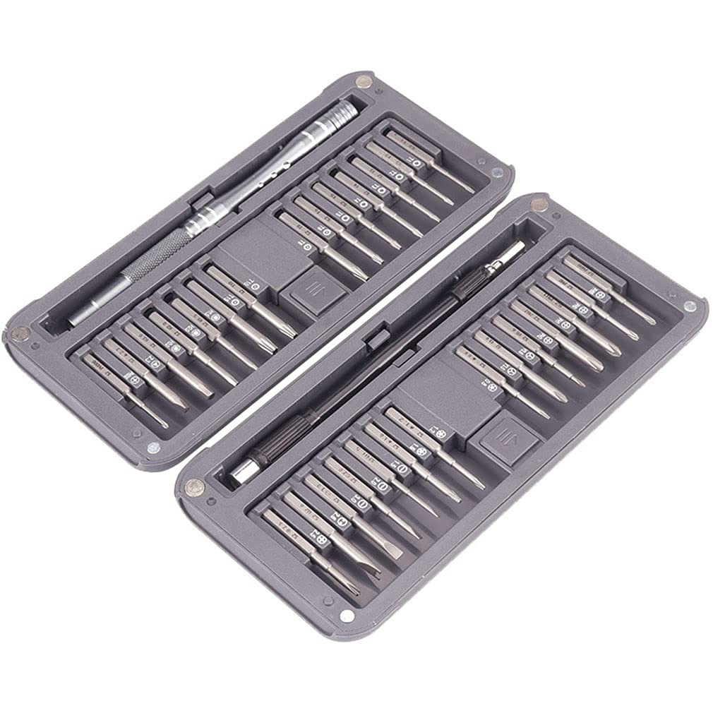 Zestaw precyzyjnych śrubokrętów, 29 w 1 zestaw bitów śrubokrętów, miniaturowy śrubokręt z aluminiową obudową, zestaw naprawczy do elektroniki, smartfona, zegarka, tabletu, konsoli do gier, aparatu f