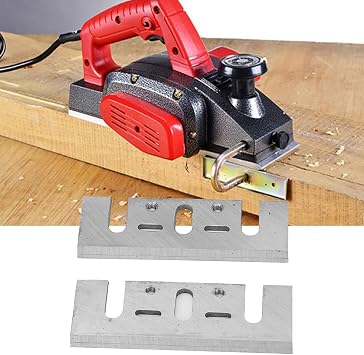 Qqmora Planer Blade, Electric Planer Blade A Pair of High Speed Steel HSS Woodworking for Hard Wood for Hand Planer