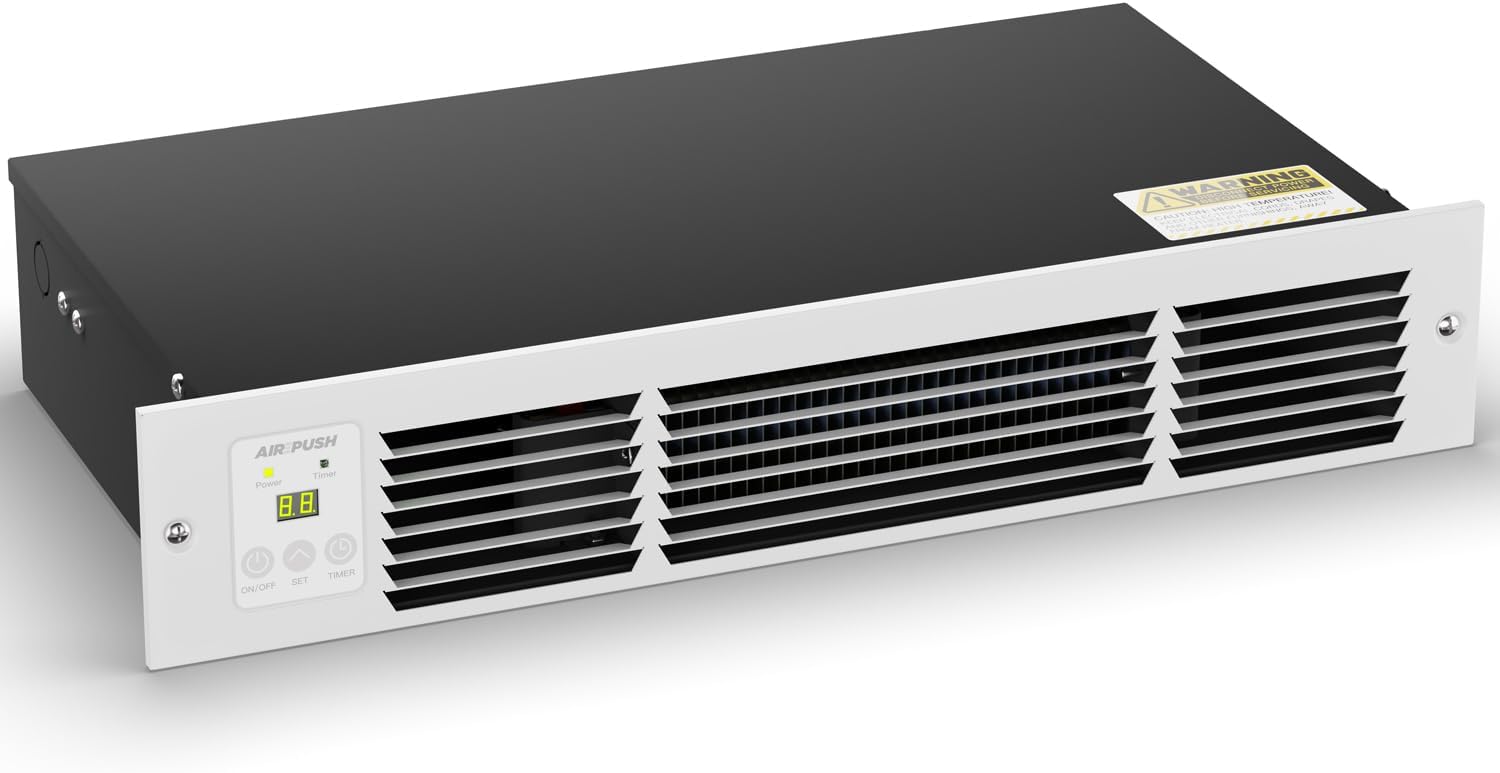 AIREPUSH 240V Kickspace Heater with BuiltIn Thermostat and