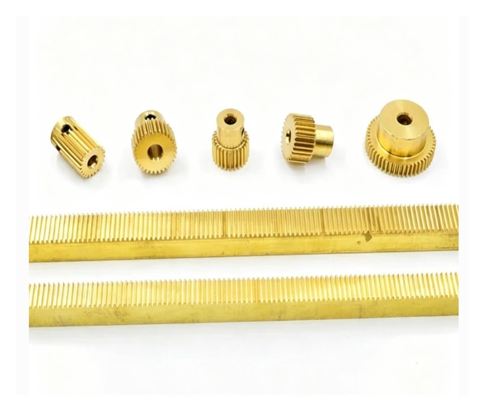 crémaillère à dents droite Engrenage à crémaillère en laiton, module 0.5/1, longueur de Transmission 200 300 400 500 1000mm, 1 pièce(0.5 Mod (1pc),8 x 10 x 300mm)