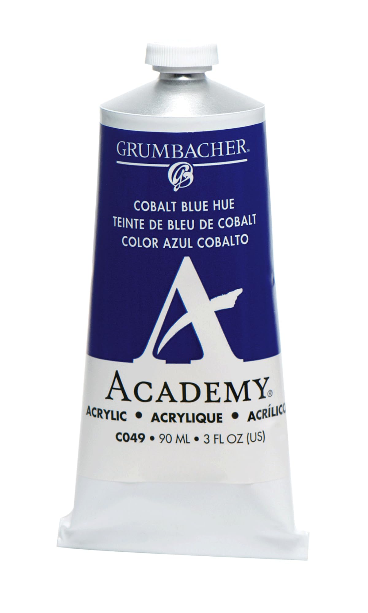 Grumbacher Pintura acrílica Academy, tubo de metal de 90 ml, color azul cobalto