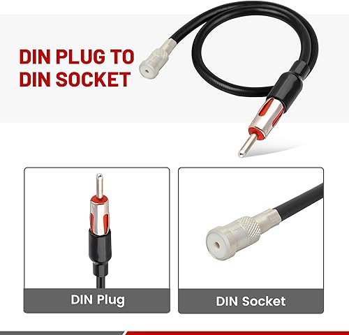 Miniatura 2 de RED WOLF Conector adaptador de antena de radio de coche seleccionado para VW 1985-2006, BMW 1984-2014, Mercedes-Benz 1984-2004 Reproductor de CD