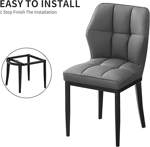 Miniatura 62 de Bekrvio Sillas de Comedor - Juego de 6 sillas de comedor modernas de mediados de siglo, sillas de comedor tapizadas sin brazos, sillas de comedor de