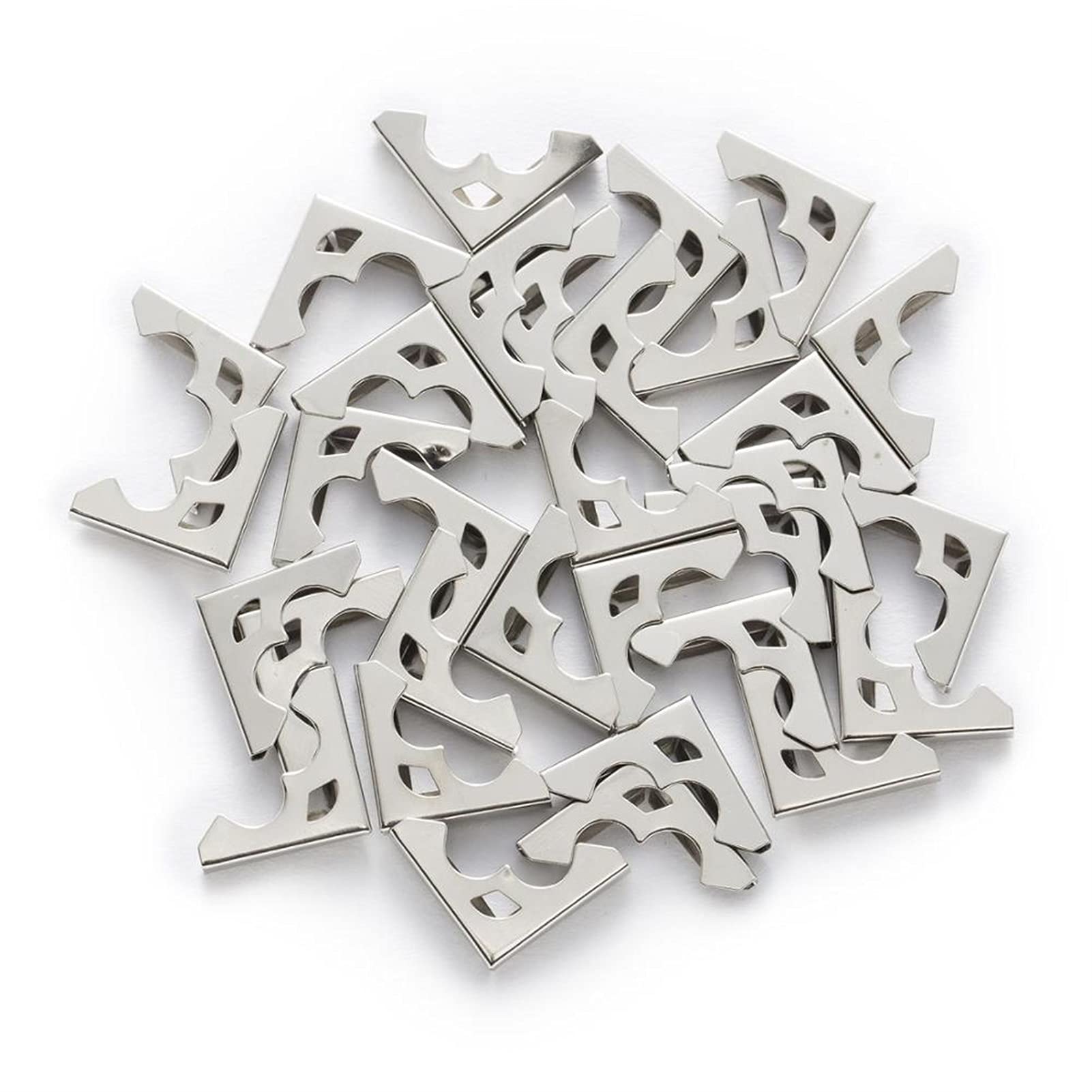 MOBEBI 40 Protecteurs D'Angle Métalliques Noirs 28x28x3.5mm - Coins Pour Livres, Albums Et Scrapbooking
