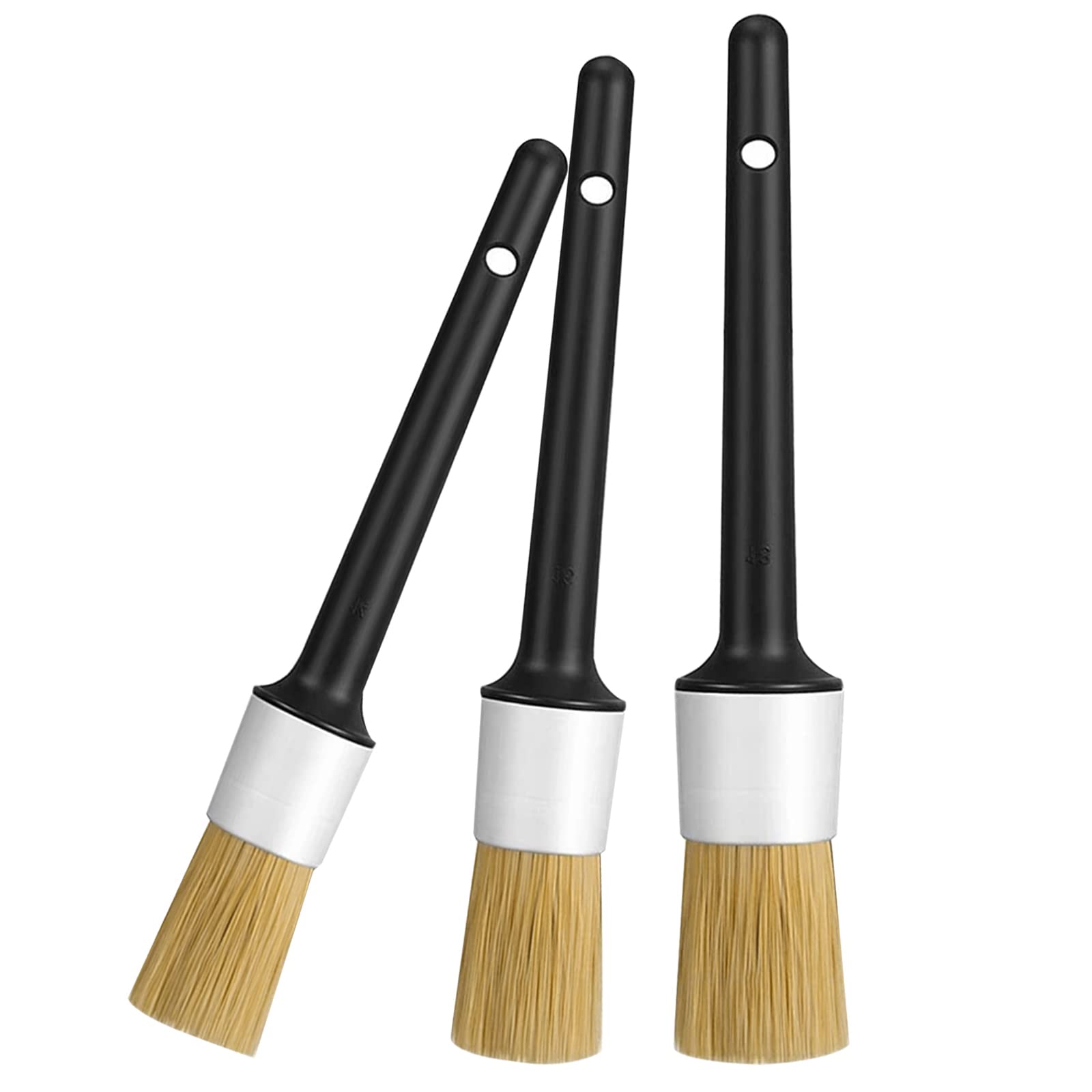 Set 10 Pennelli Per Pulizia Auto Dettaglio - Per Interni, Esterni, Ruote E Motore, 5 Misure Diverse - Foto 7