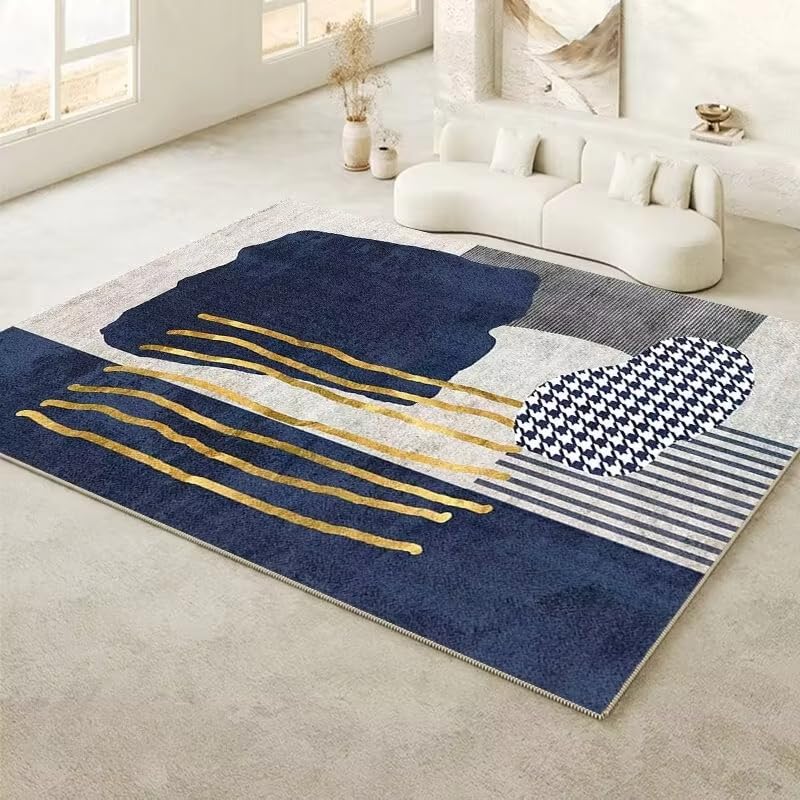 Tapis de salon antidérapant et facile à laver pour décoration moderne