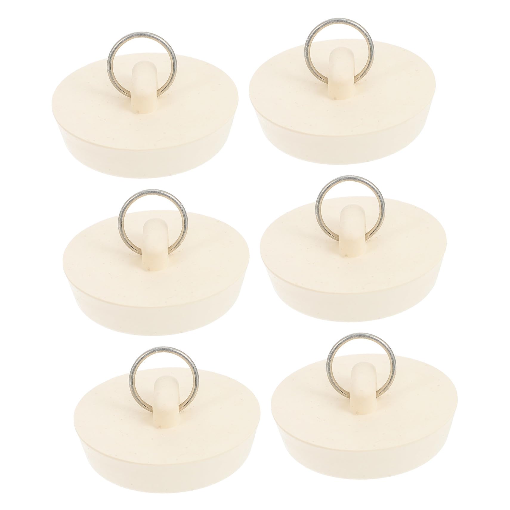 Bouchon d'évier de drain en caoutchouc universel blanc pour évacuation lavabo - 12 pièces