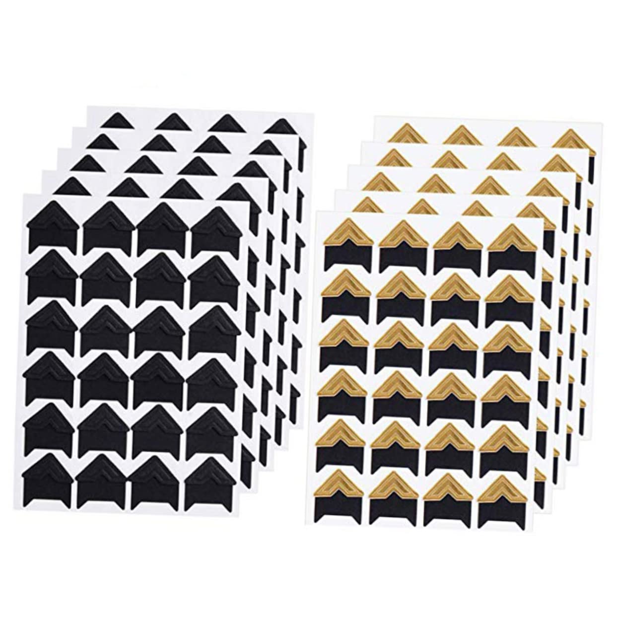 Angoily Scrapbooking Corner Stickers 10 Sheets Paper 240pcs Total Vintage Style Self-Adhesive for Album and Frame Decor DIY Craft Supplies