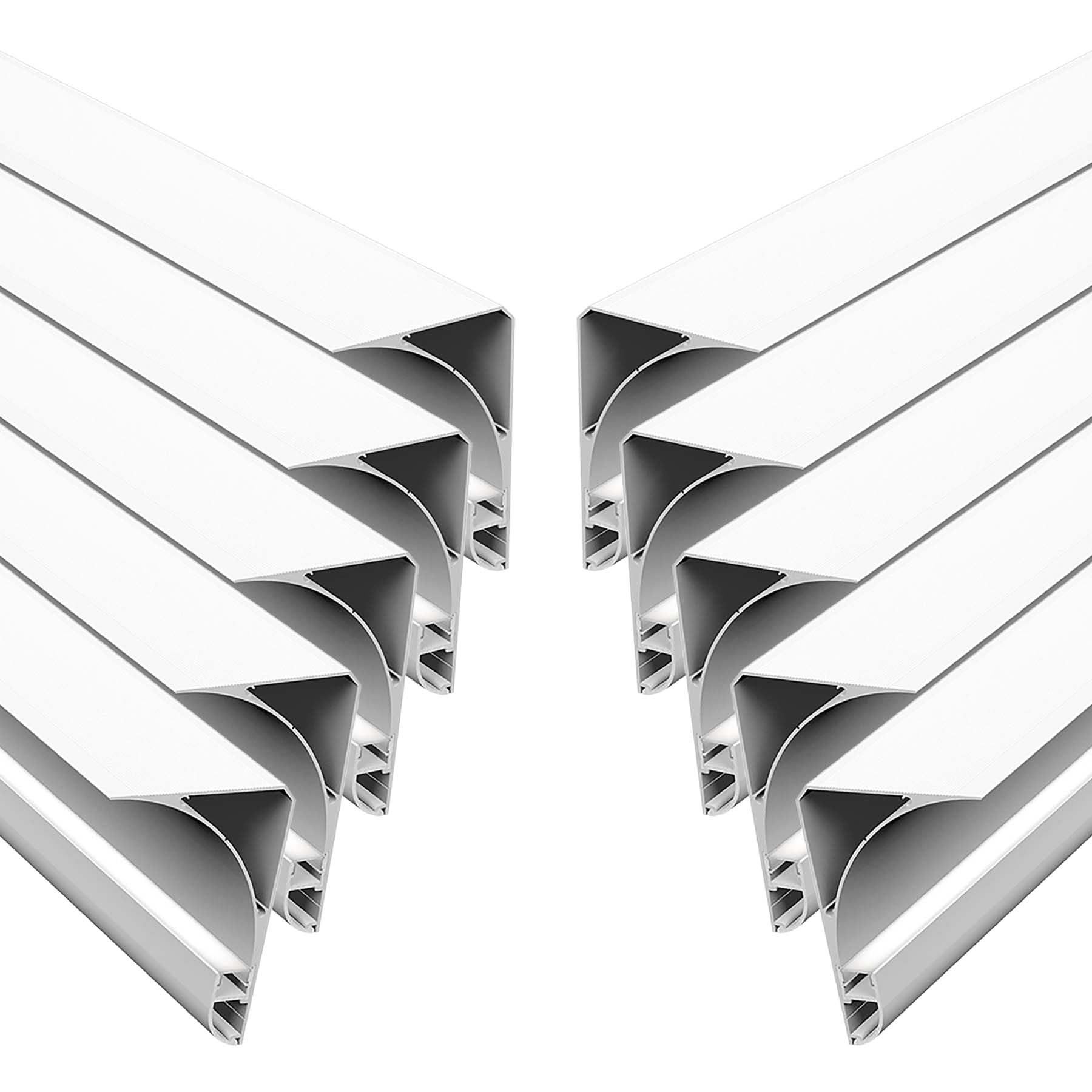 G.W.S® Coving & Skirting LED Profile, 10-Pack Aluminium Channel for LED Strip Light, 1 Metre 60mmx80mm (294-C6080) — image 1
