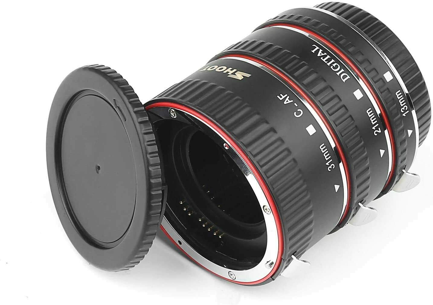 Ensemble de tubes d'extension macro autofocus avec anneau pour appareils photo reflex numériques Canon EOS EF 1100D 700D 650D 600D 550D 500D 450D 400D 350D 300D 100D 70D