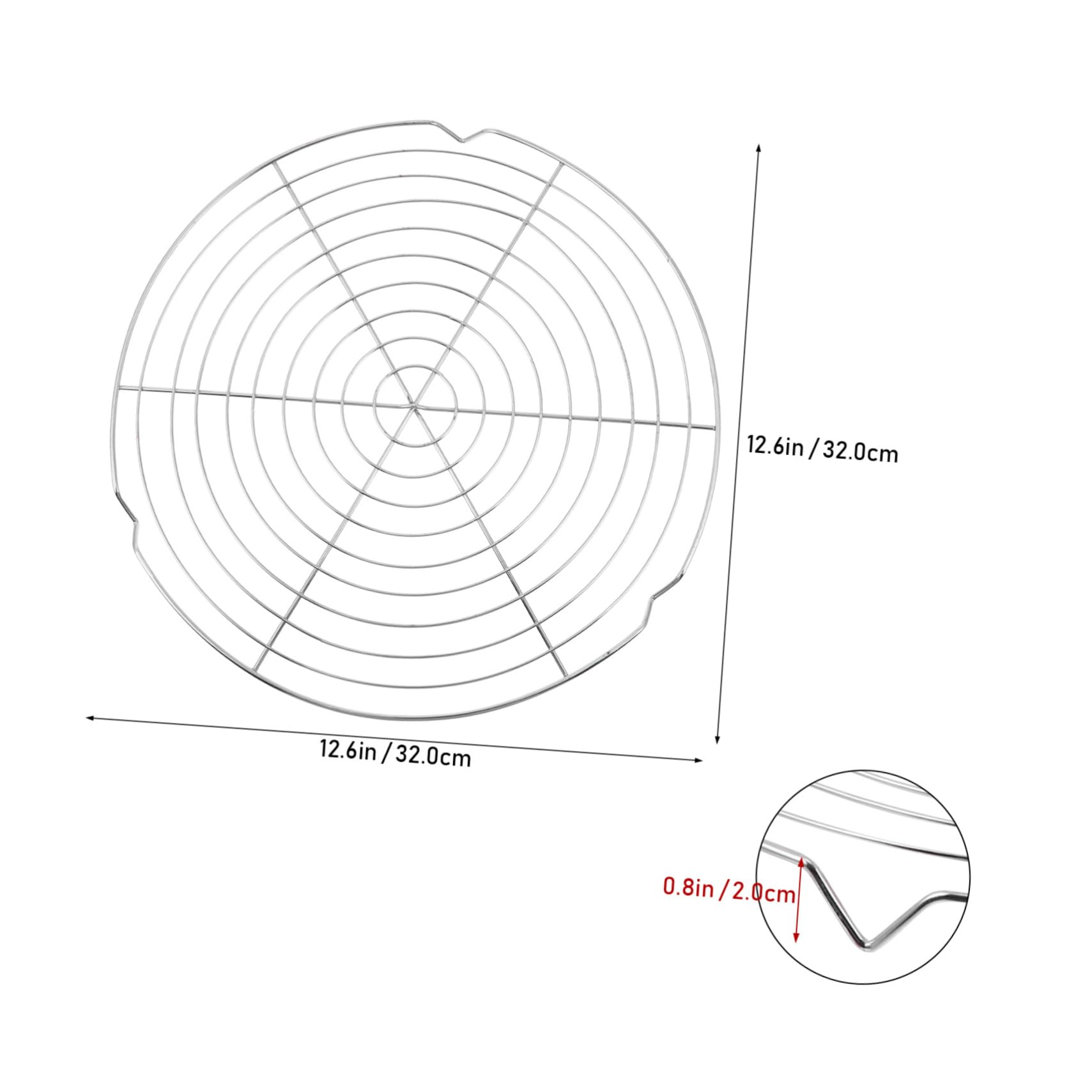 SOLUSTRE 2Pcs Round Cake Cooling Rack Heavy Duty Baking Rack for Cookies Bread Desserts Capacity Design Dishwasher Safe for Home Kitchen Use