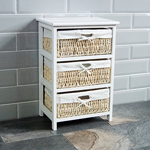 Home Vida Maize Storage Unit White, 3 Drawer Home Vida Maize Storage Unit White, 3 Drawer