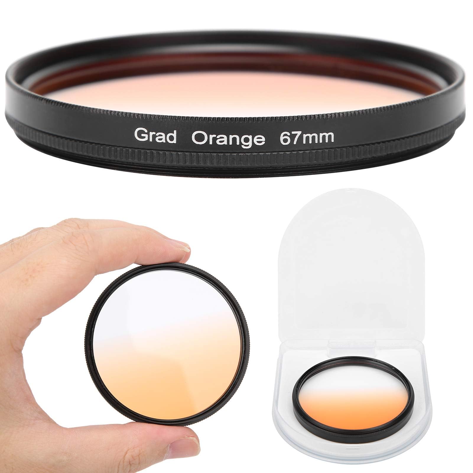 Farbverlaufsfilter in Orange, 67 Mm DSLR-Kameraobjektiv-Verlaufsfilter für Aufnahmen bei Sonnenaufgang bei Sonnenuntergang, Mehrschichtige Nanometer-Beschichtungstechnologie