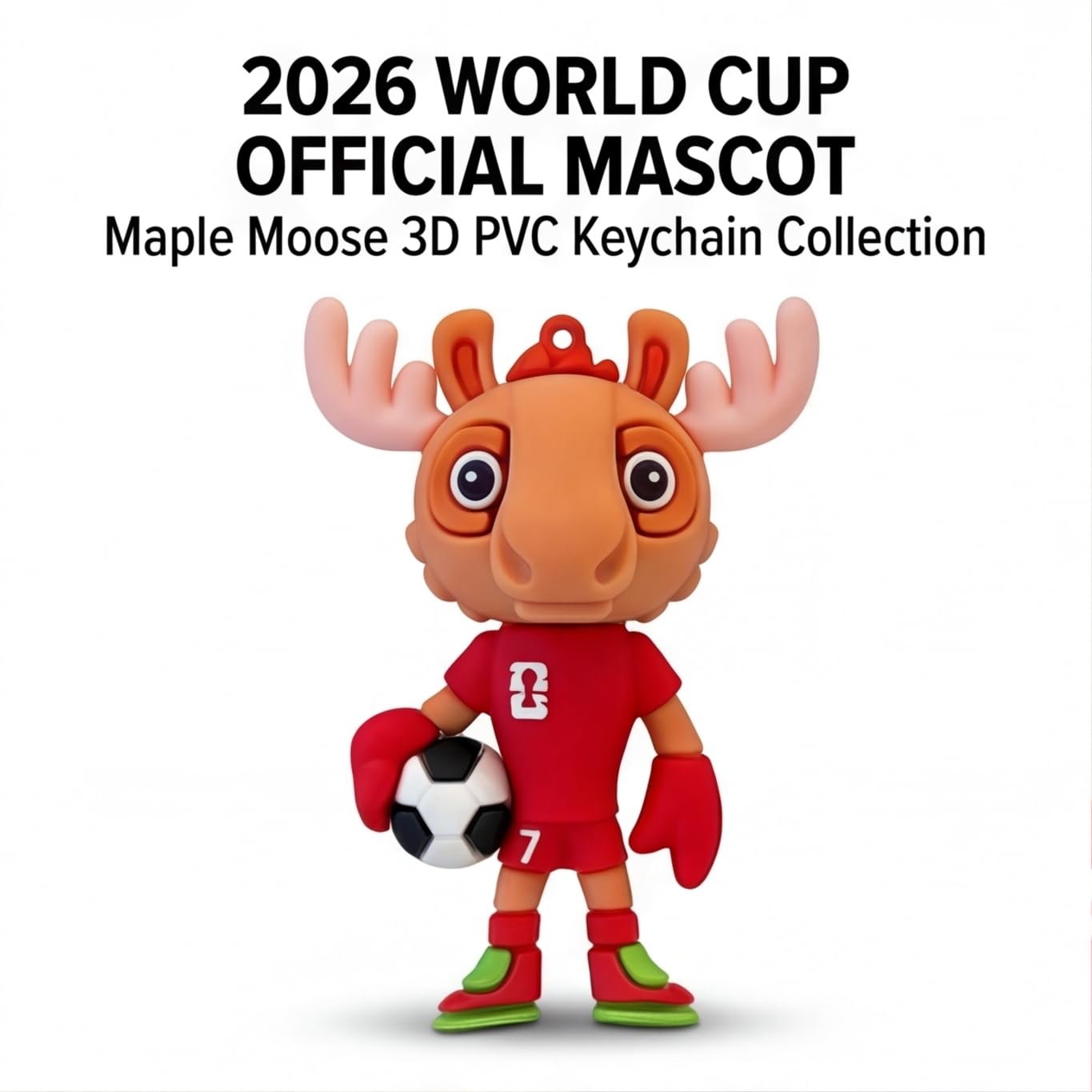 2026 World Cup 3D PVC Cartoon Mascot Keychain – Car Dashboard Decor & Hanging Pendant for Backpack/Keys/Bag, Sports Fan Gift — view 3