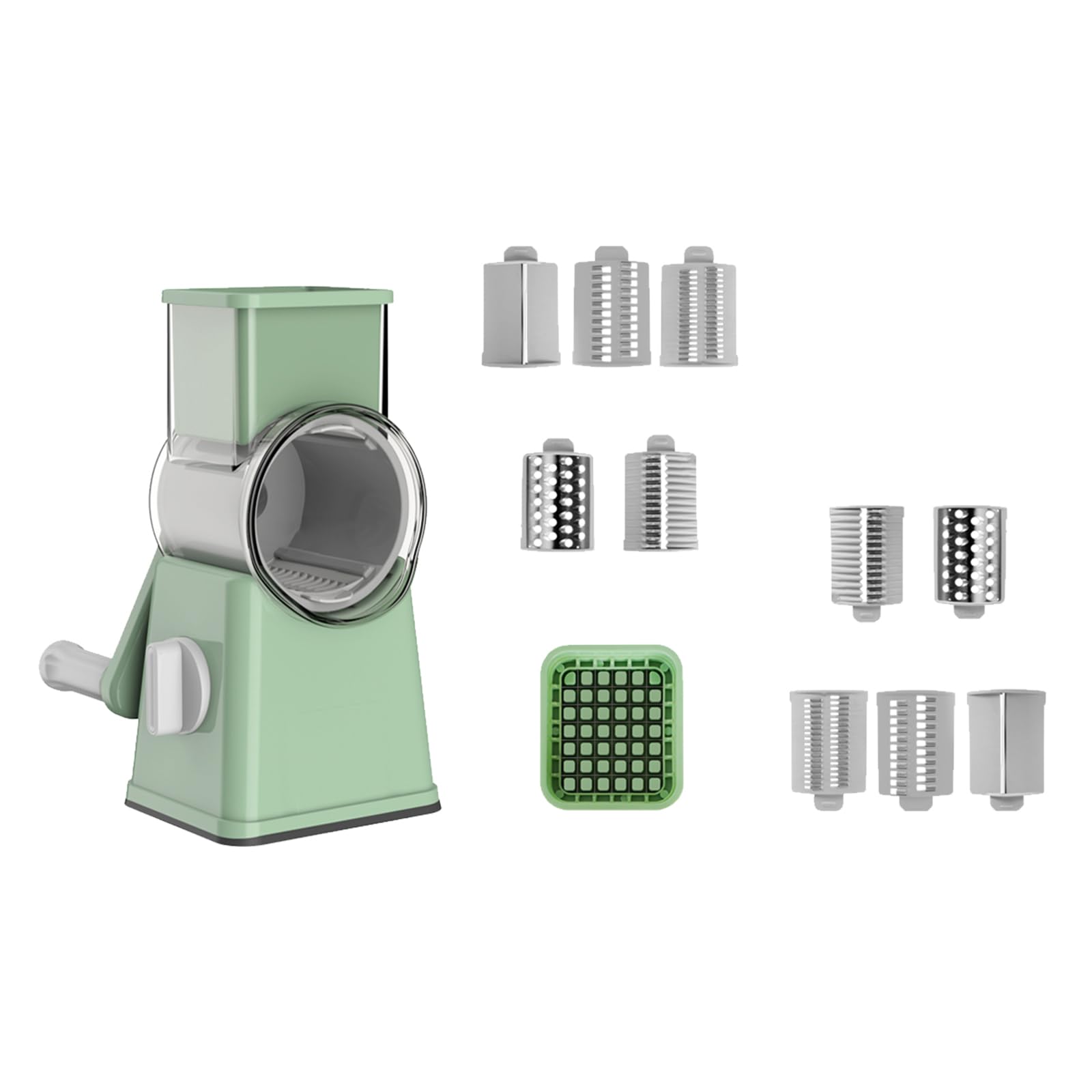 Qusinfc Manual Food Processor Slicers with Nonslip Base and Ergonomic Handle for Quick Meal Preps Dishwasher Safe Design Steel Grater Slicers