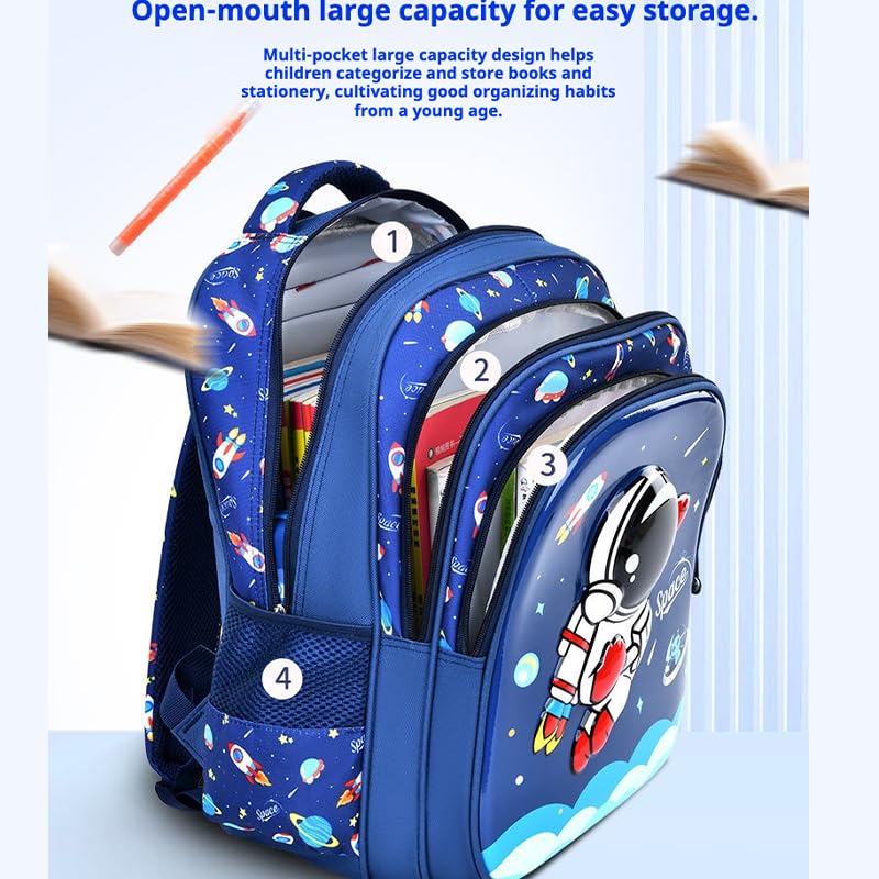 Kids Backpack for Boys Girls cosmonaut School Bookbags,Kindergarten Elementary Middle School Lightweight Waterproof Multifunctional Large Capacity for Backpack2