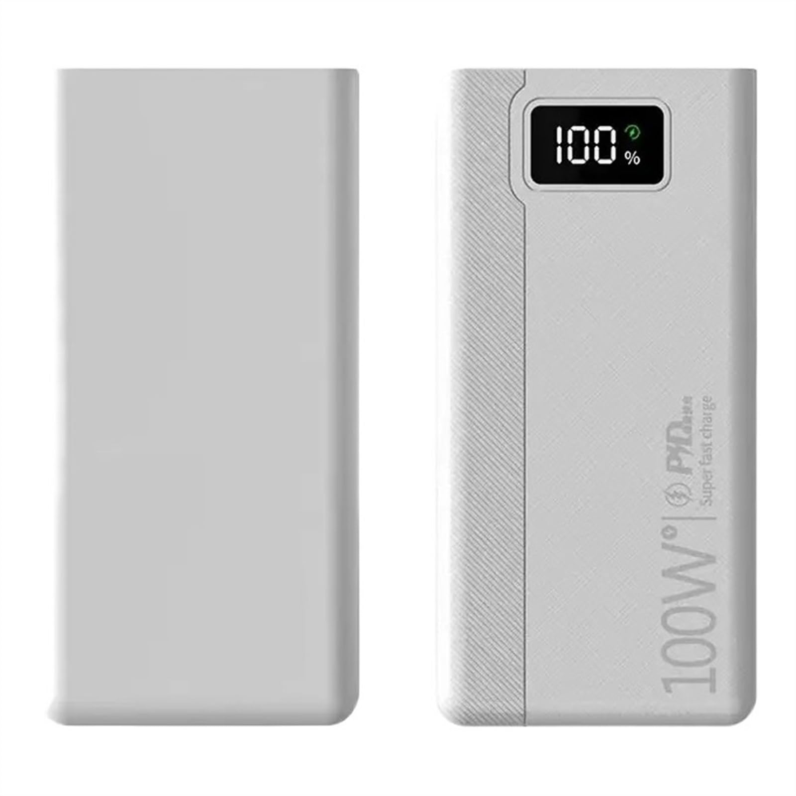 Powerbank 100 W 3/50000 mAh 4 USB Szybkie ładowanie Przenośna zewnętrzna ładowarka Powerbank (Size : White 50000mAh)