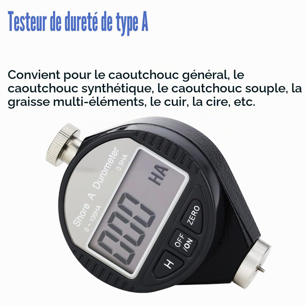 Maizoon Duromètre Numérique Avec écran LCD 0-100 HA Testeur de Dureté Shore A Outil de Test Pour Pneus Plastique Caoutchouc Cuir NE10A