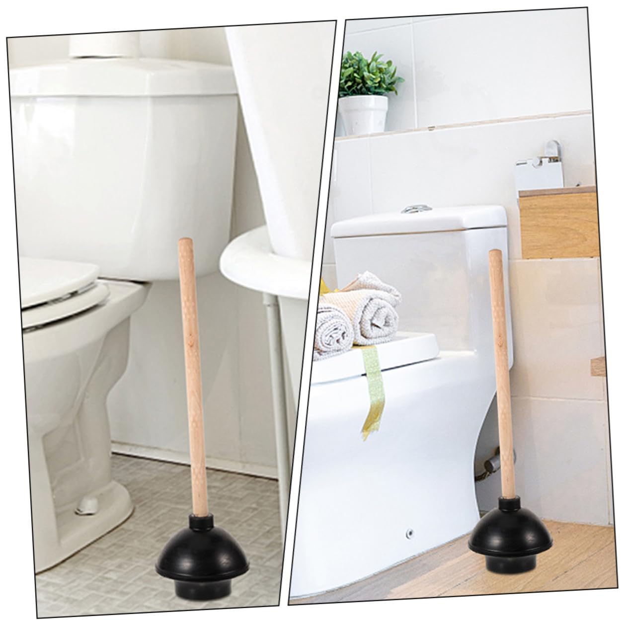 TOYANDONA 2 Stück-pack Toilettenpömpel Gummi Mit Holzgriff Saugnapf Für Badezimmer Verstopfungslösung