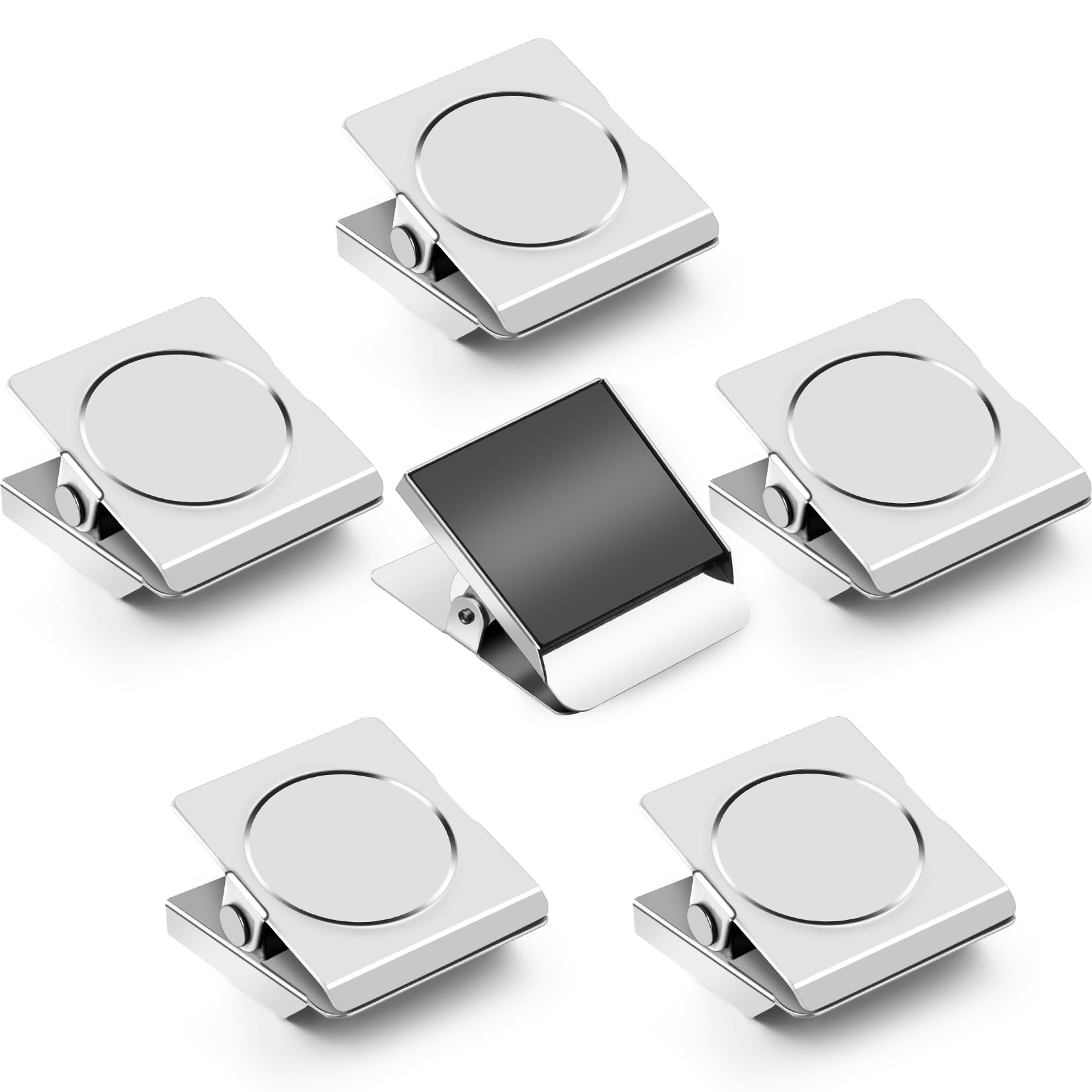 Grtard Paquete de 6 clips magnéticos, imanes resistentes para refrigerador y pizarra blanca