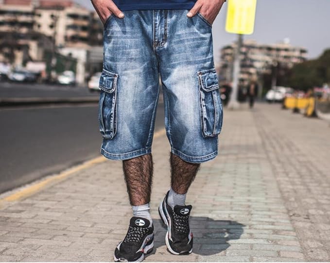 Amazon ハーフパンツ デニム 短パン メンズ ショートパンツ 父の日 ギフト 半パン 半ズボン 五分丈 大きいサイズ 46 ショートパンツ 通販