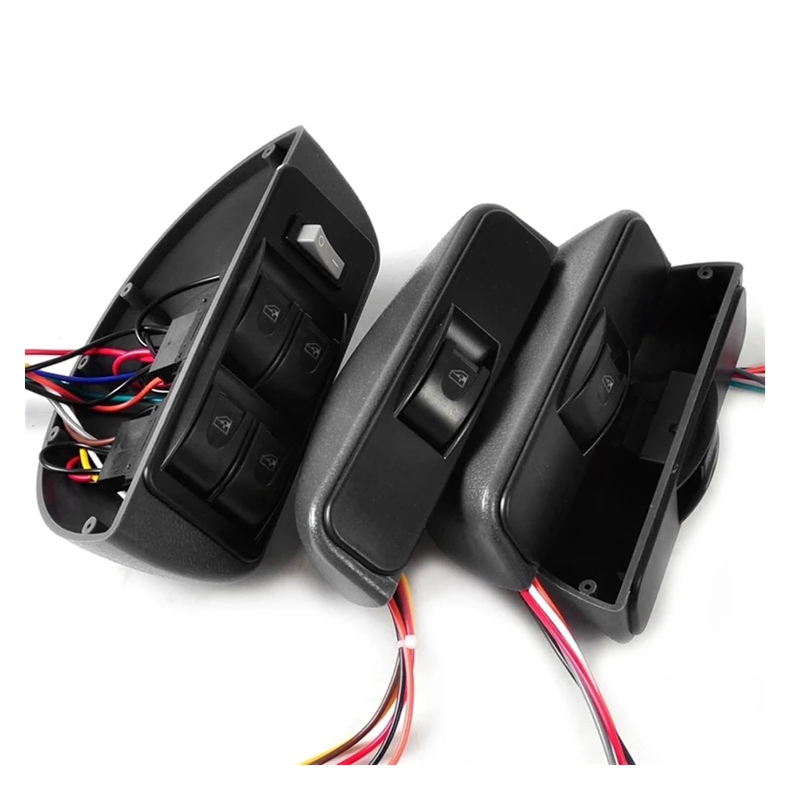 Kit De Interruptor Ventana Eléctrico Media Luna Universal para Coche, Elevador 4 Puertas, 12V Interruptor Ventanas