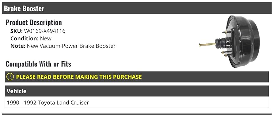 Amazon.com: Vacuum Power Brake Booster - Compatible with