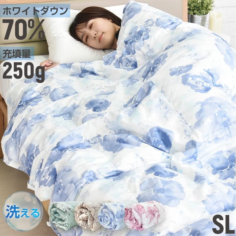 Amazon｜丸八真綿 ダウンケット ダウン70% 羽毛肌掛け布団
